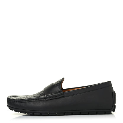 Gucci Calfskin Miro Soft Microguccissima Mens Driver Loafers 7.5 Black 1 of 4