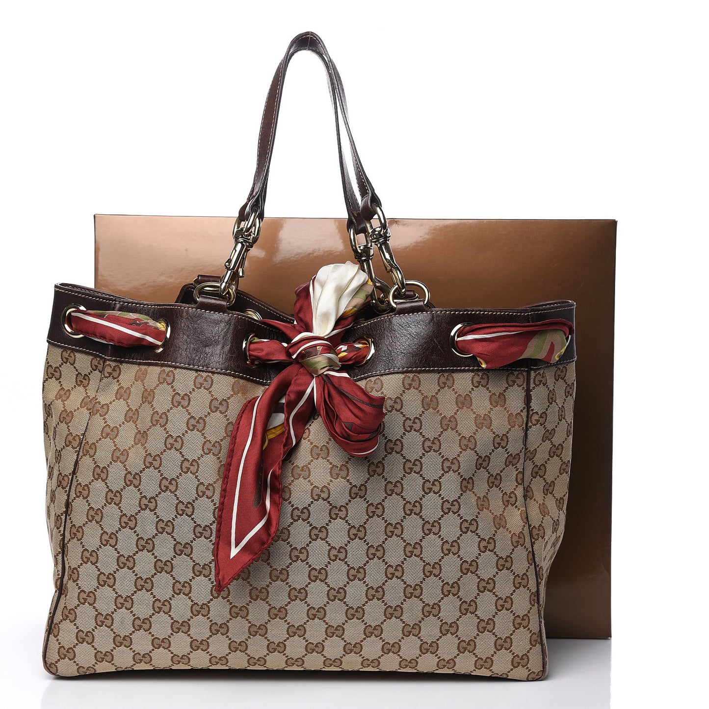 Monogram Large Positano Tote Brown