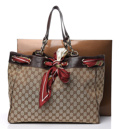 Gucci Monogram Large Positano Tote Brown 10 of 14