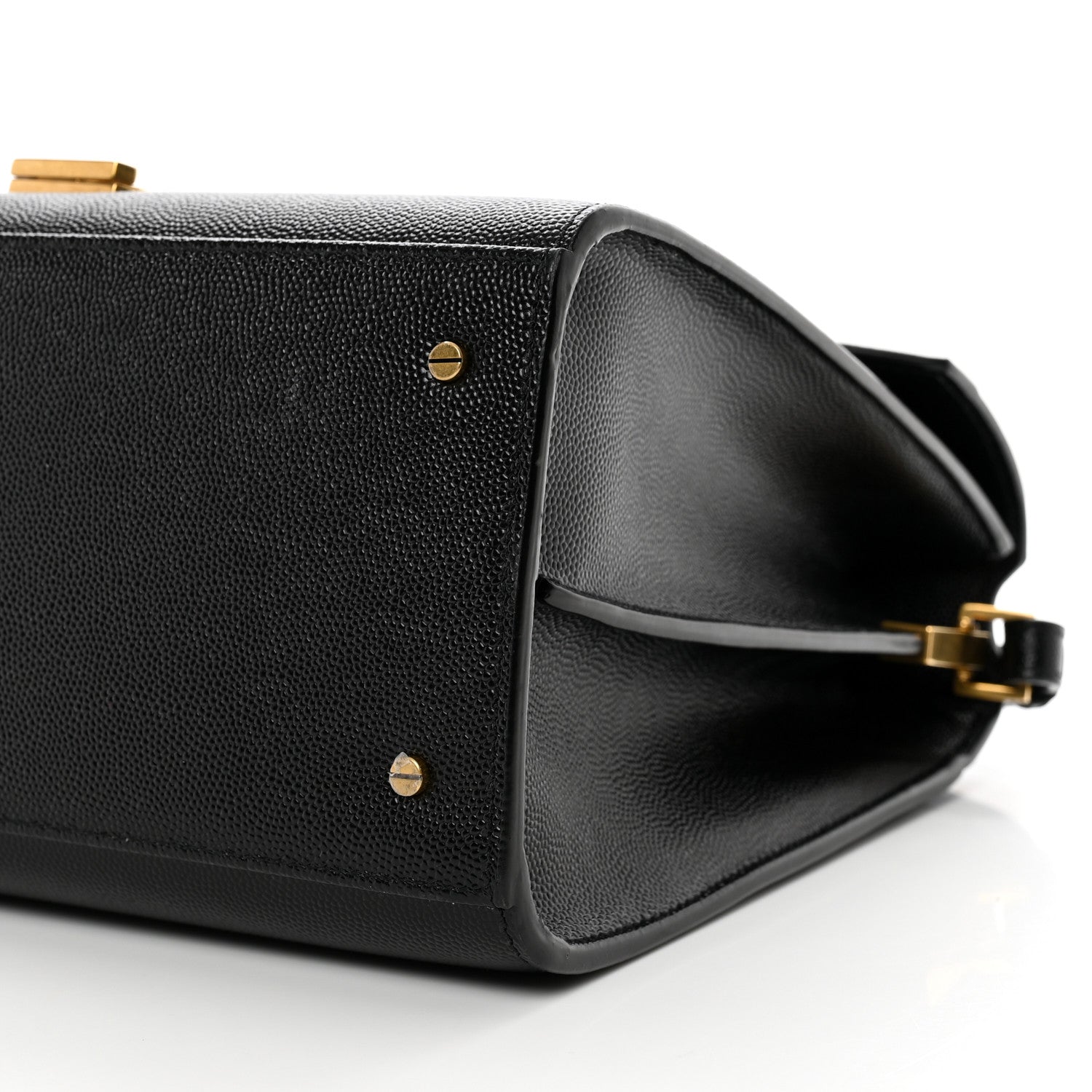 Saint Laurent Grain de Poudre Medium Classic Monogram Cassandra Top Handle Black Rouge Legion 10 of 10