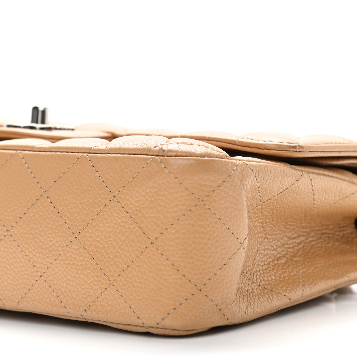 Chanel Caviar Quilted Medium Double Flap Beige 11 of 17