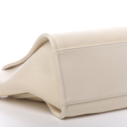 Chanel Canvas Pearl Medium Deauville Tote Ecru Beige 9 of 10