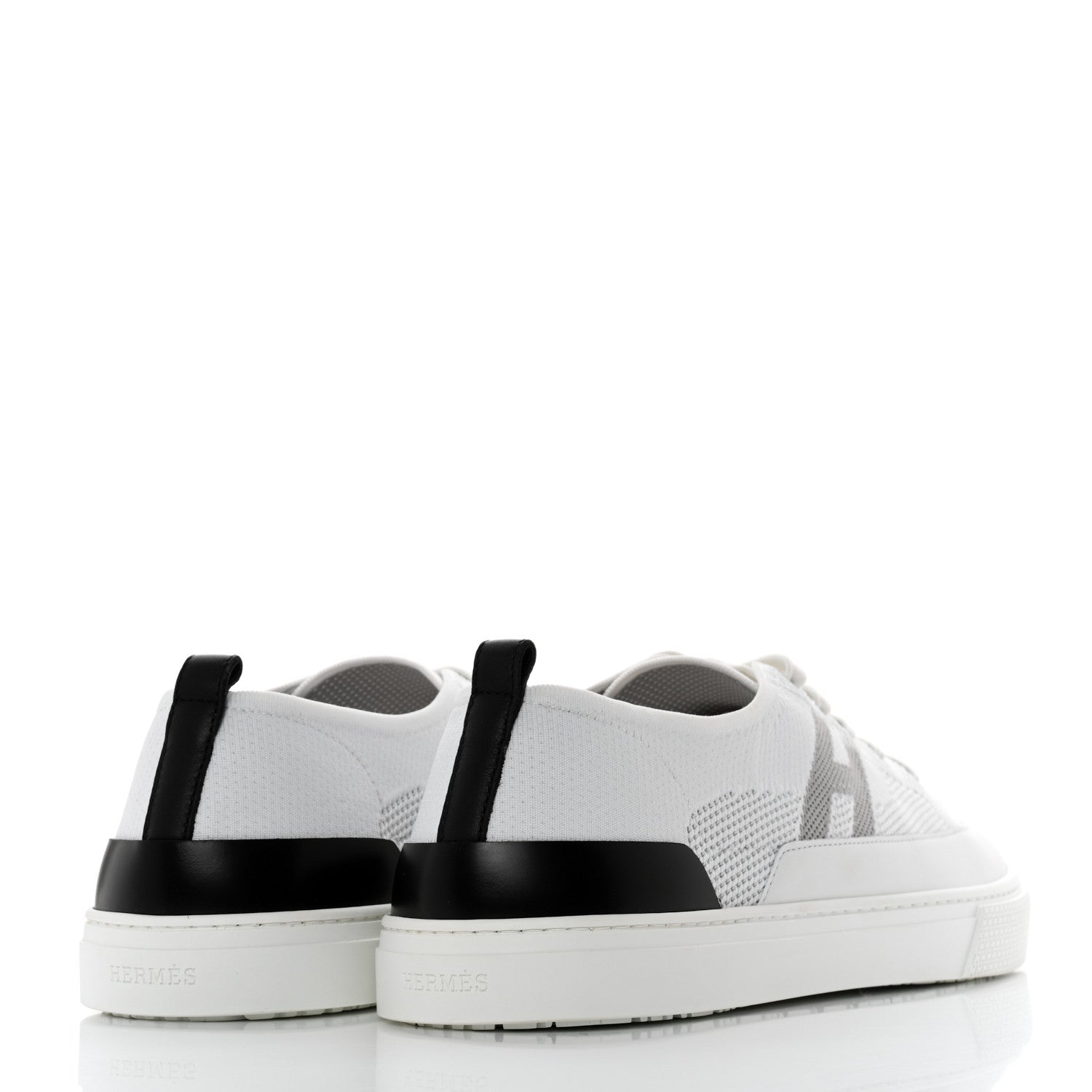 Hermes Calfskin Deep Sneakers 44 White Multicolor 4 of 10