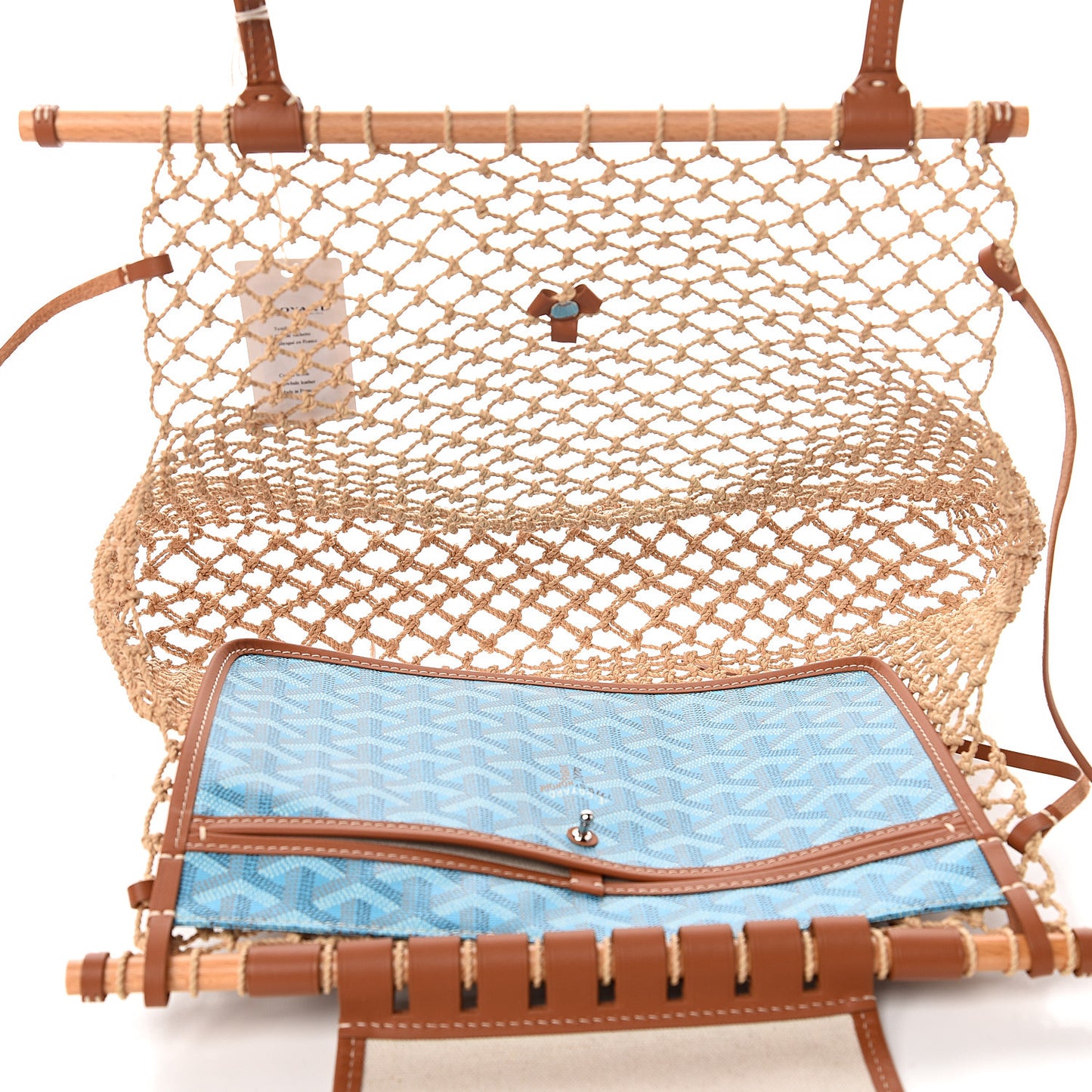 Goyardine Net Aligre Tote Blue