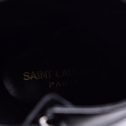 Saint Laurent Calfskin Joplin Buckle Booties 40 Black 7 of 10