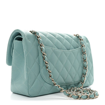 Chanel Caviar Quilted Small Double Flap Light Blue 3 of 10