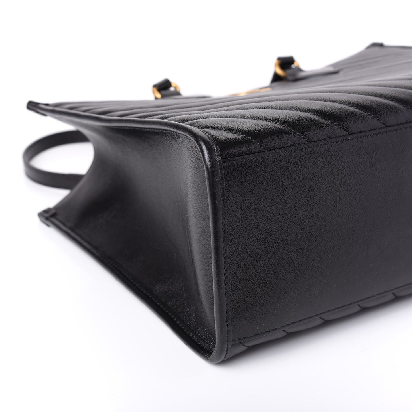 Azalea Calfskin Matelasse Diagonal GG Marmont Tote Bag Black