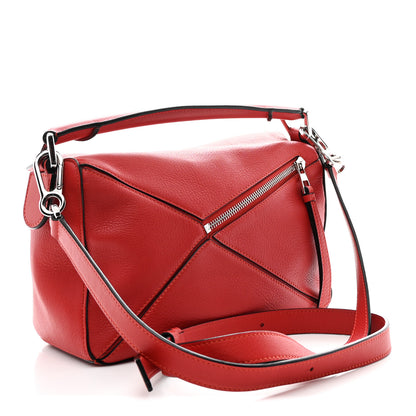 Loewe Calfskin Small Puzzle Bag Scarlet 3 of 9