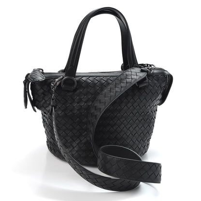 Bottega Veneta Nappa Intrecciato Shoulder Bag Black 2 of 8