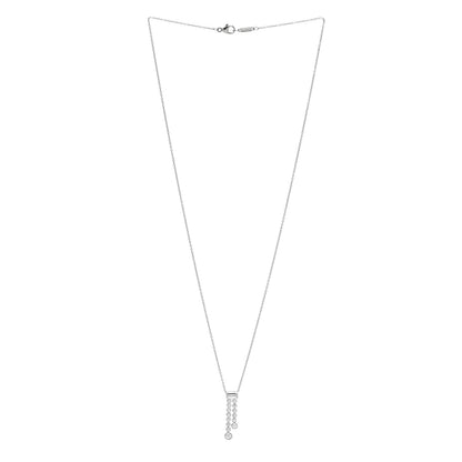 Tiffany Platinum Diamond Jazz Double Drop Pendant Necklace 3 of 6