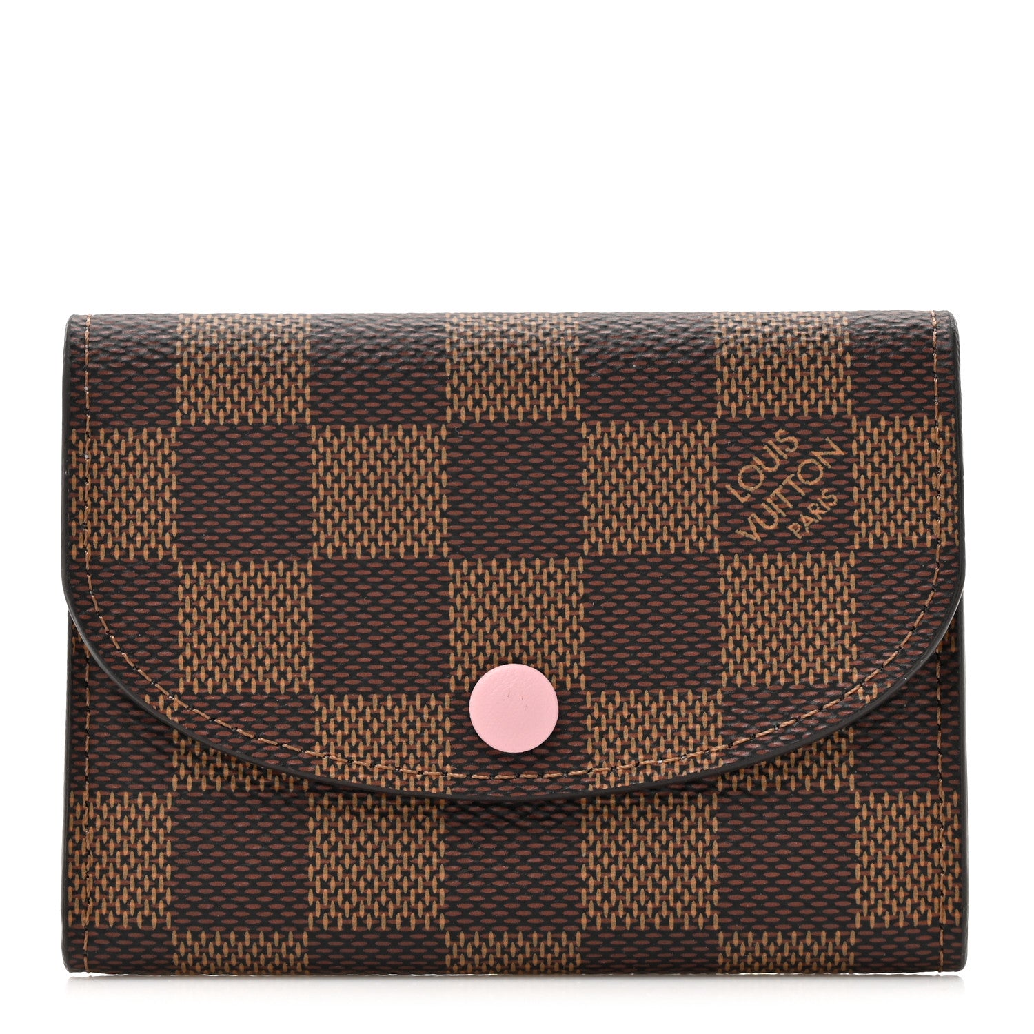 Louis Vuitton Damier Ebene Rosalie Coin Purse Rose Ballerine 1 of 7