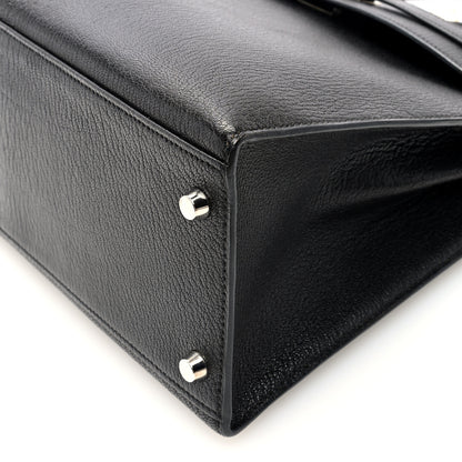 Hermes Chevre De Coromandel Kelly Sellier 32 Black 10 of 10