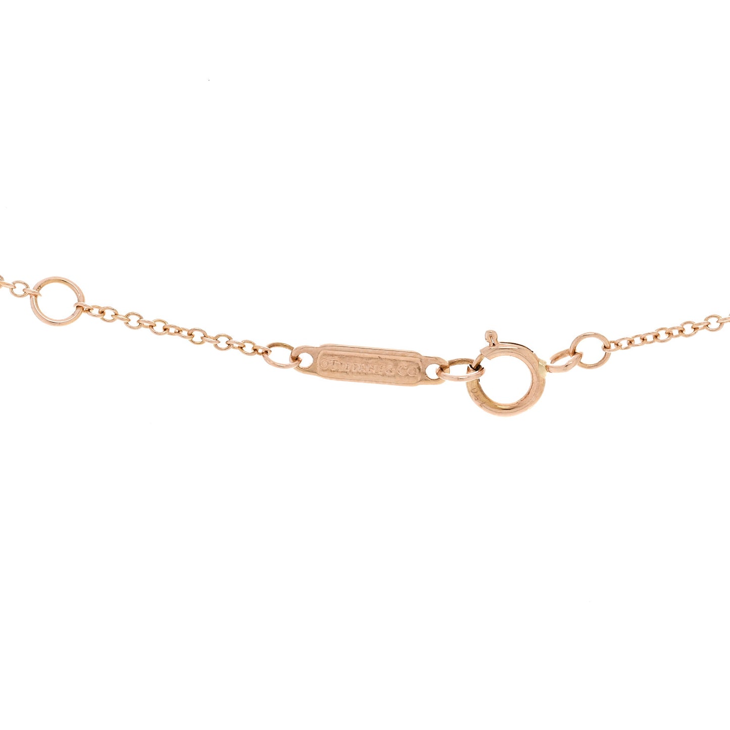 18K Rose Gold Diamond Small T Smile Pendant Necklace