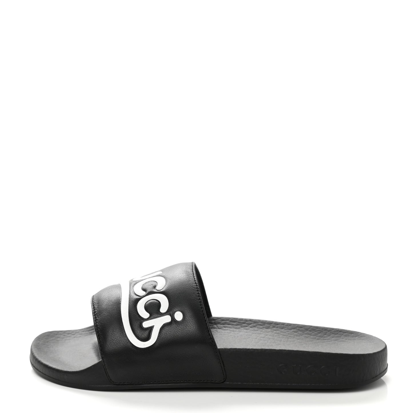 Nappa Cat Logo Womens Pursuit Slide Sandals 37 Black