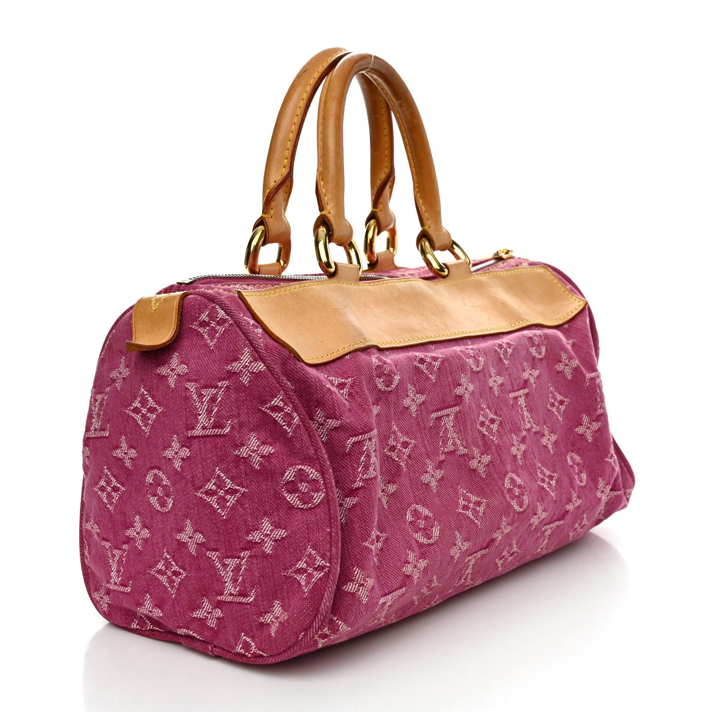 Monogram Denim Neo Speedy Fuchsia