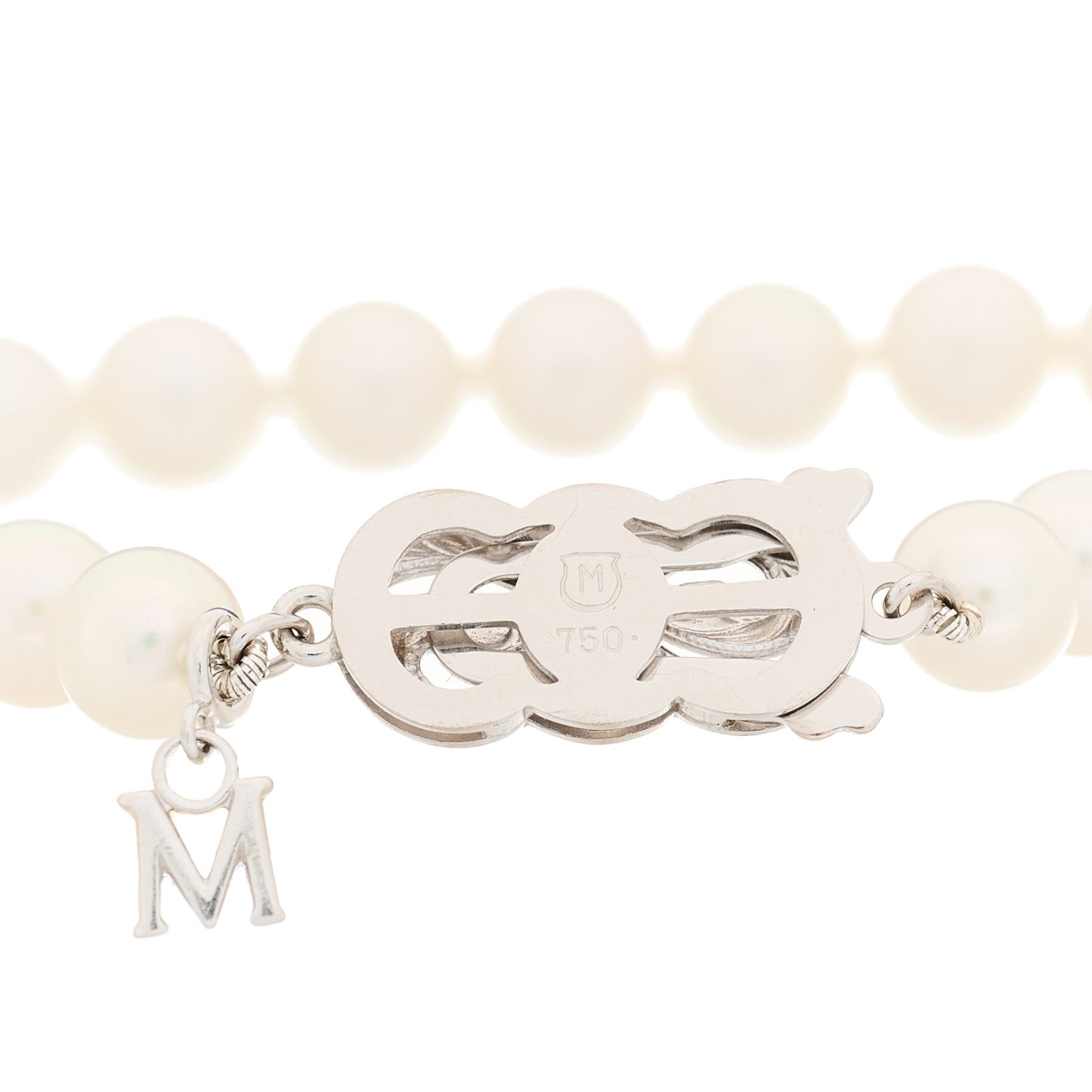 18K White Gold Akoya Pearl 6-6.5mm Strand Bracelet
