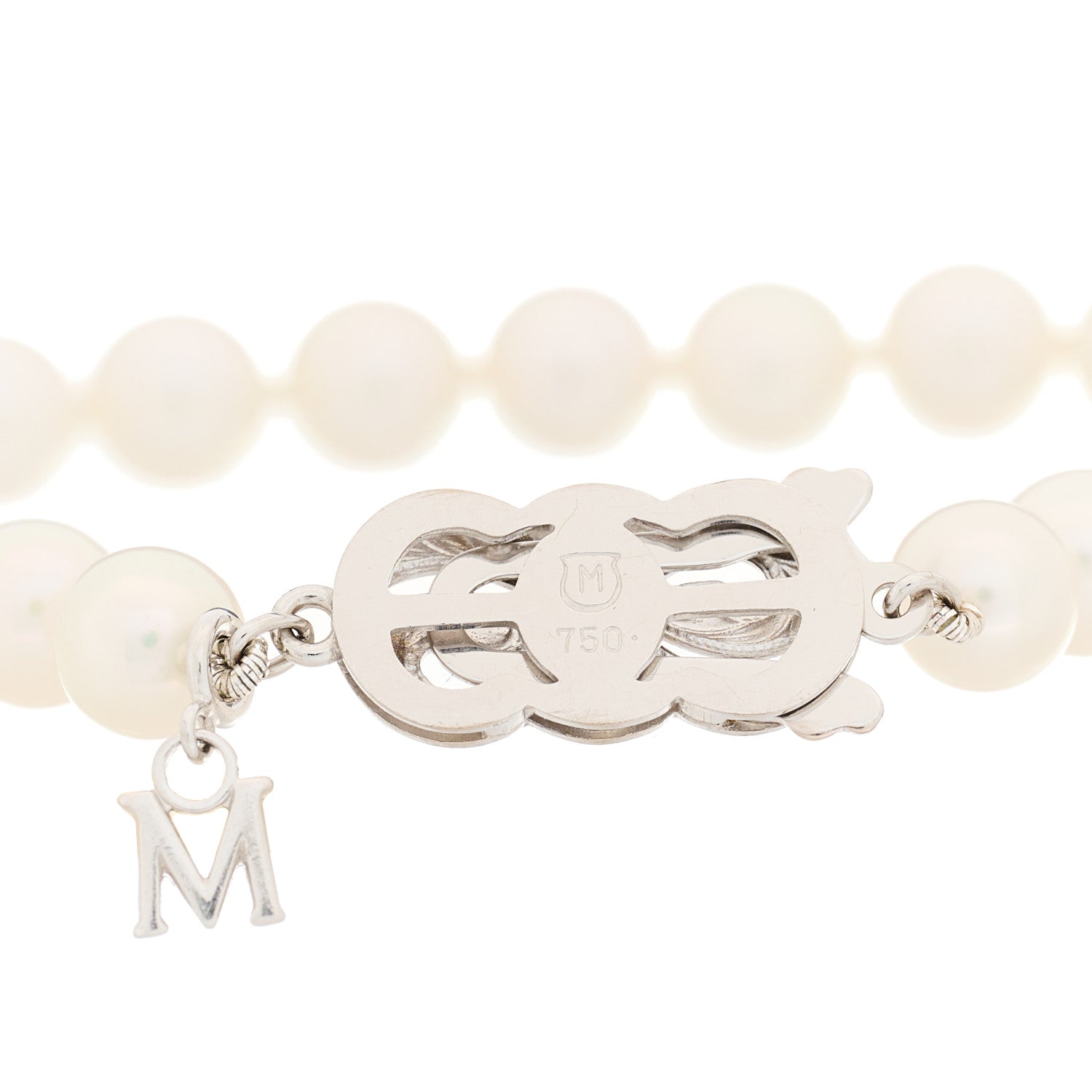 Mikimoto 18K White Gold Akoya Pearl 6-6.5mm Strand Bracelet 3 of 4