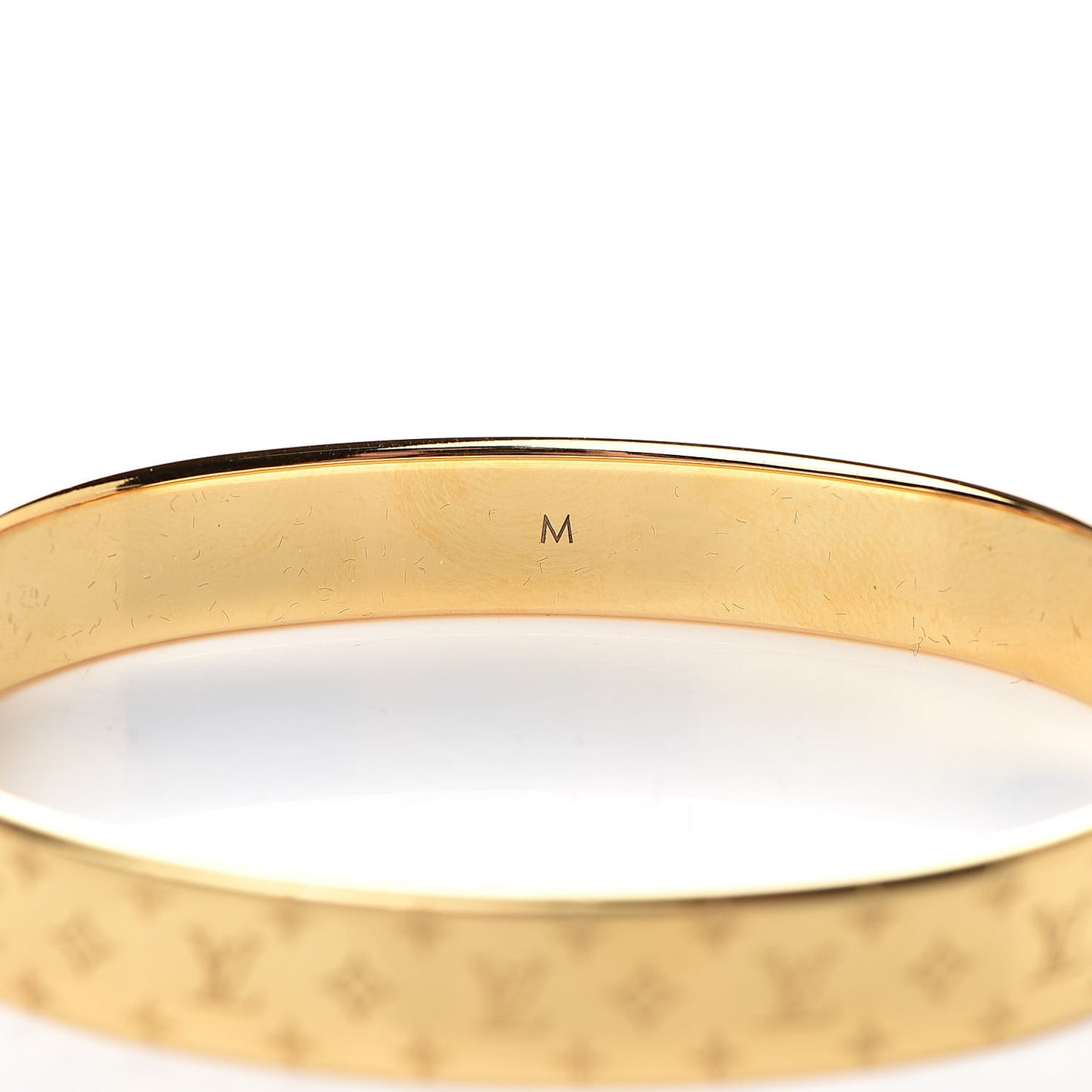 Brass Monogram Nanogram Cuff M Gold