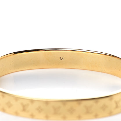 Louis Vuitton Brass Monogram Nanogram Cuff M Gold 5 of 7