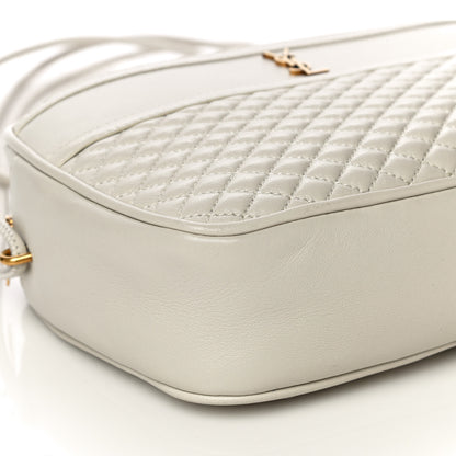Saint Laurent Lambskin Quilted Victoire Camera Bag Blanc Vintage 8 of 11
