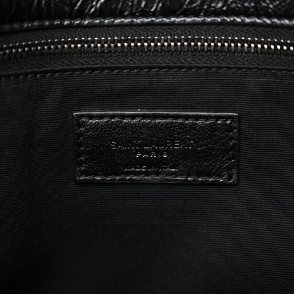 Saint Laurent Crinkled Calfskin Matelasse Monogram Large Niki Chain Satchel Black 6 of 11