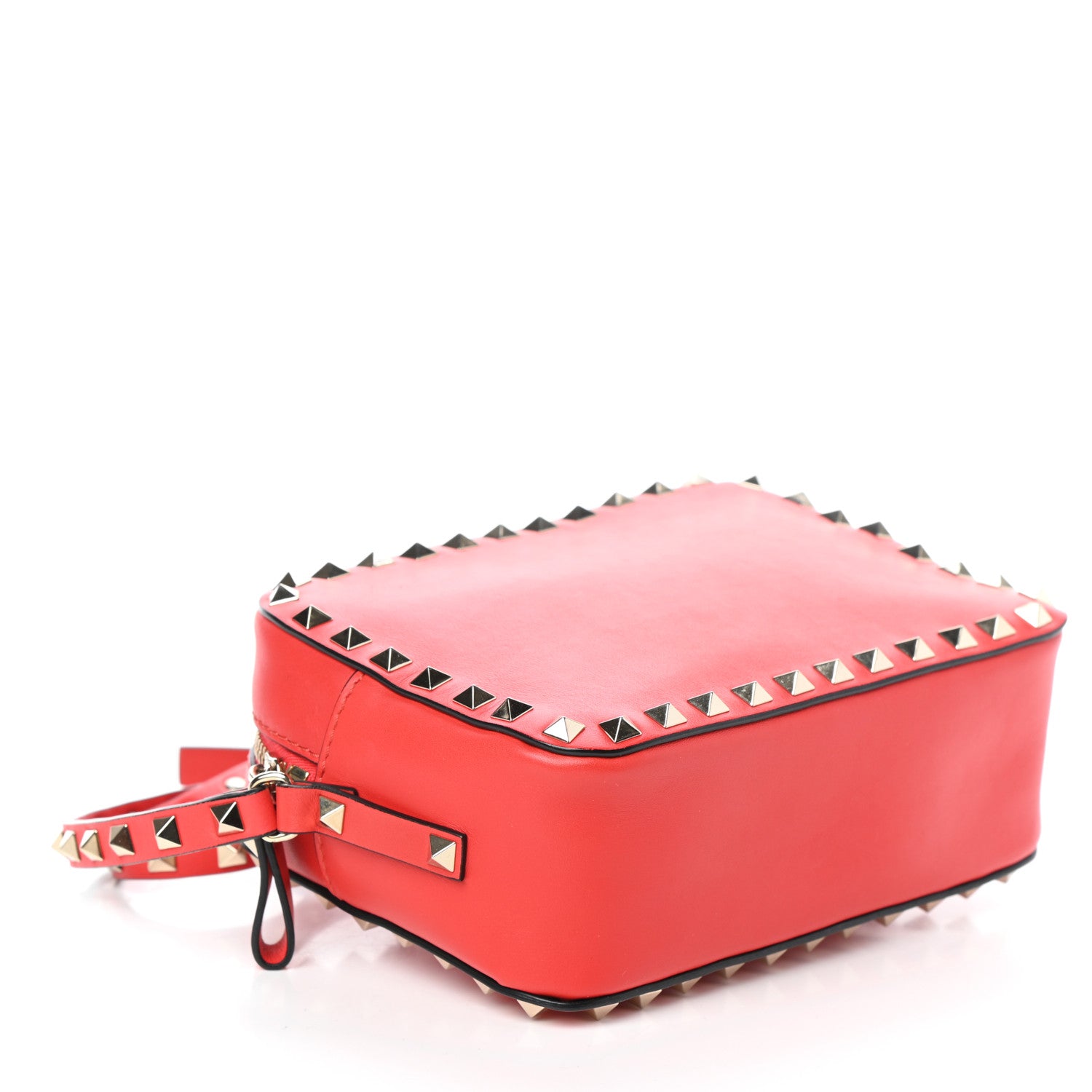 Valentino Garavani Calfskin Rockstud Camera Crossbody Bag Deep Orange 4 of 9