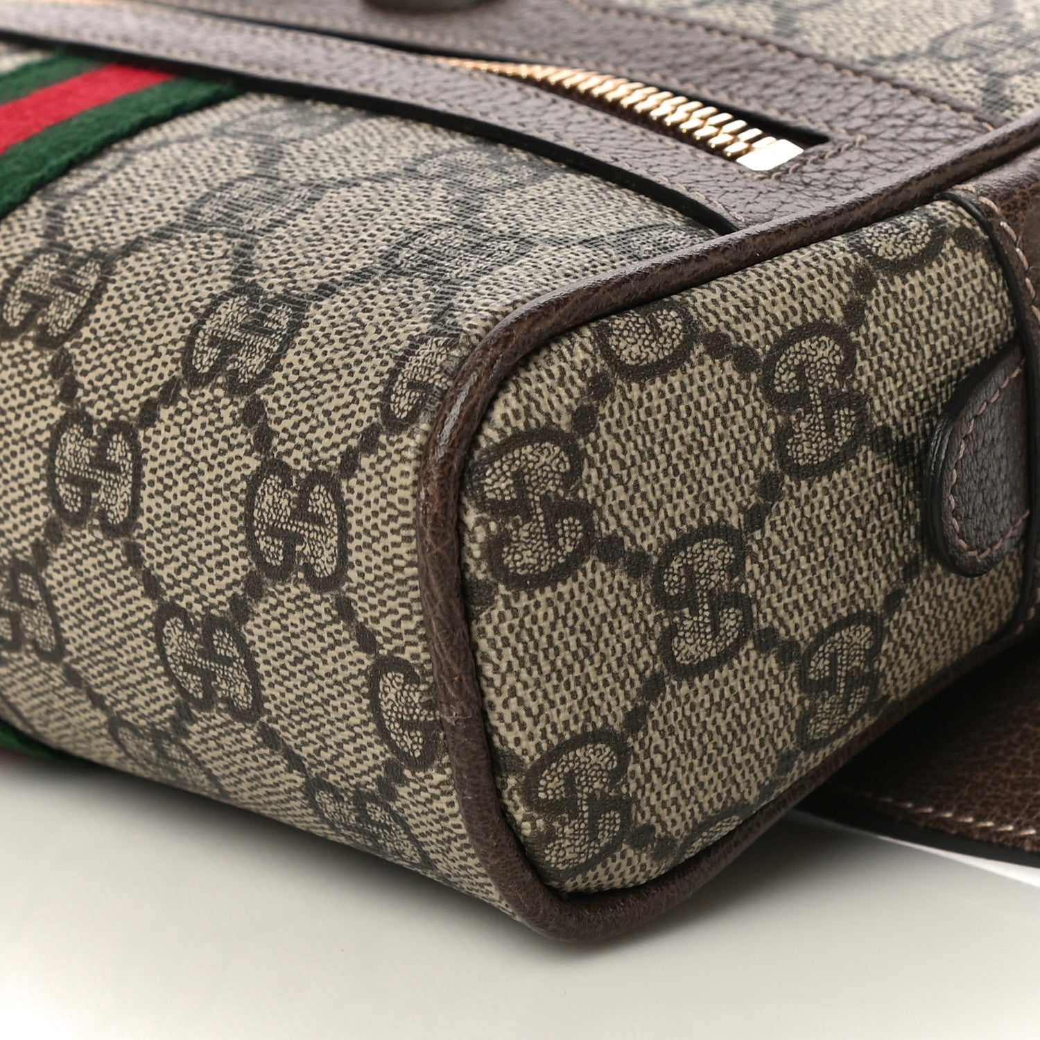 Gucci GG Supreme Monogram Web Small Ophidia Belt Bag 85 34 Dark Brown 9 of 9
