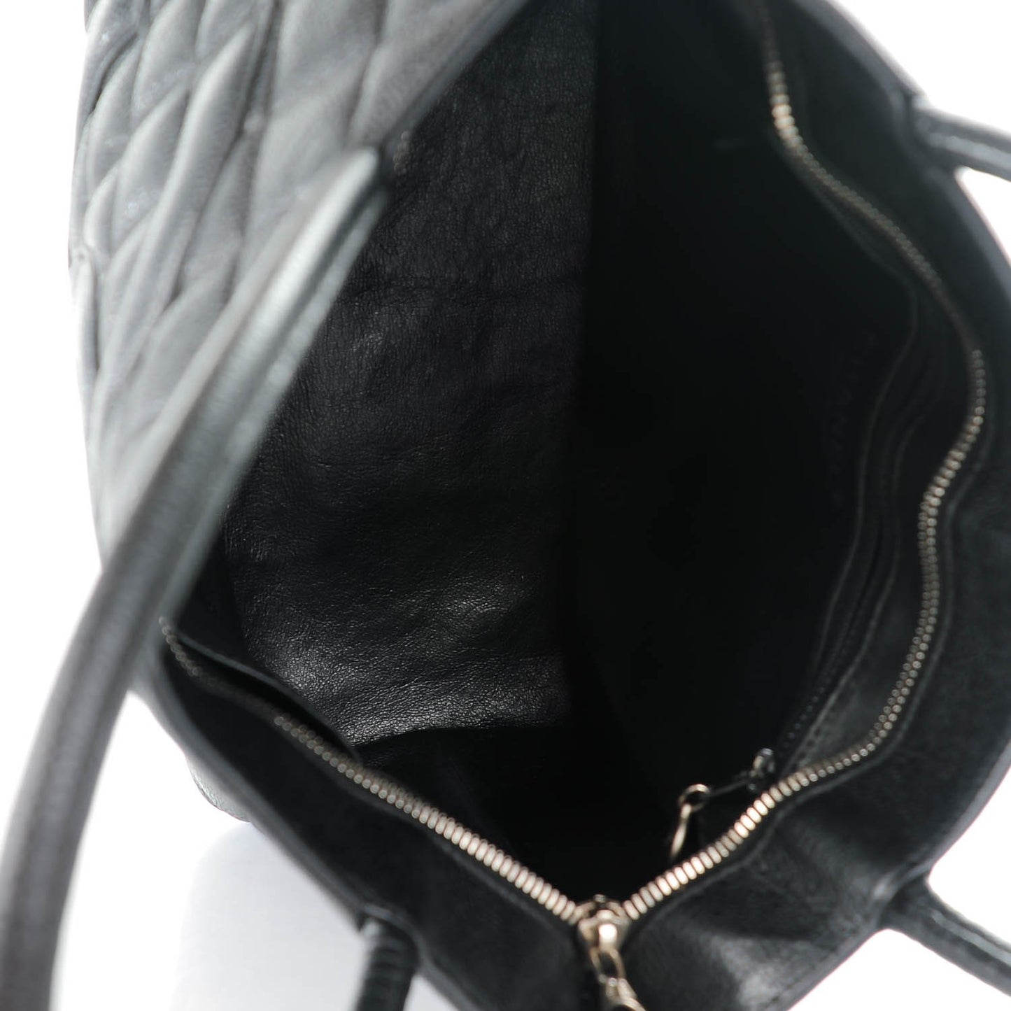 Caviar Quilted Medallion Tote Black