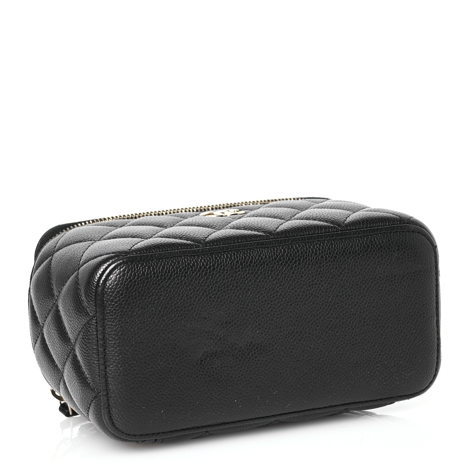 Chanel Caviar Quilted Small Tiny CC Vanity Case With Chain Black 4 of 11