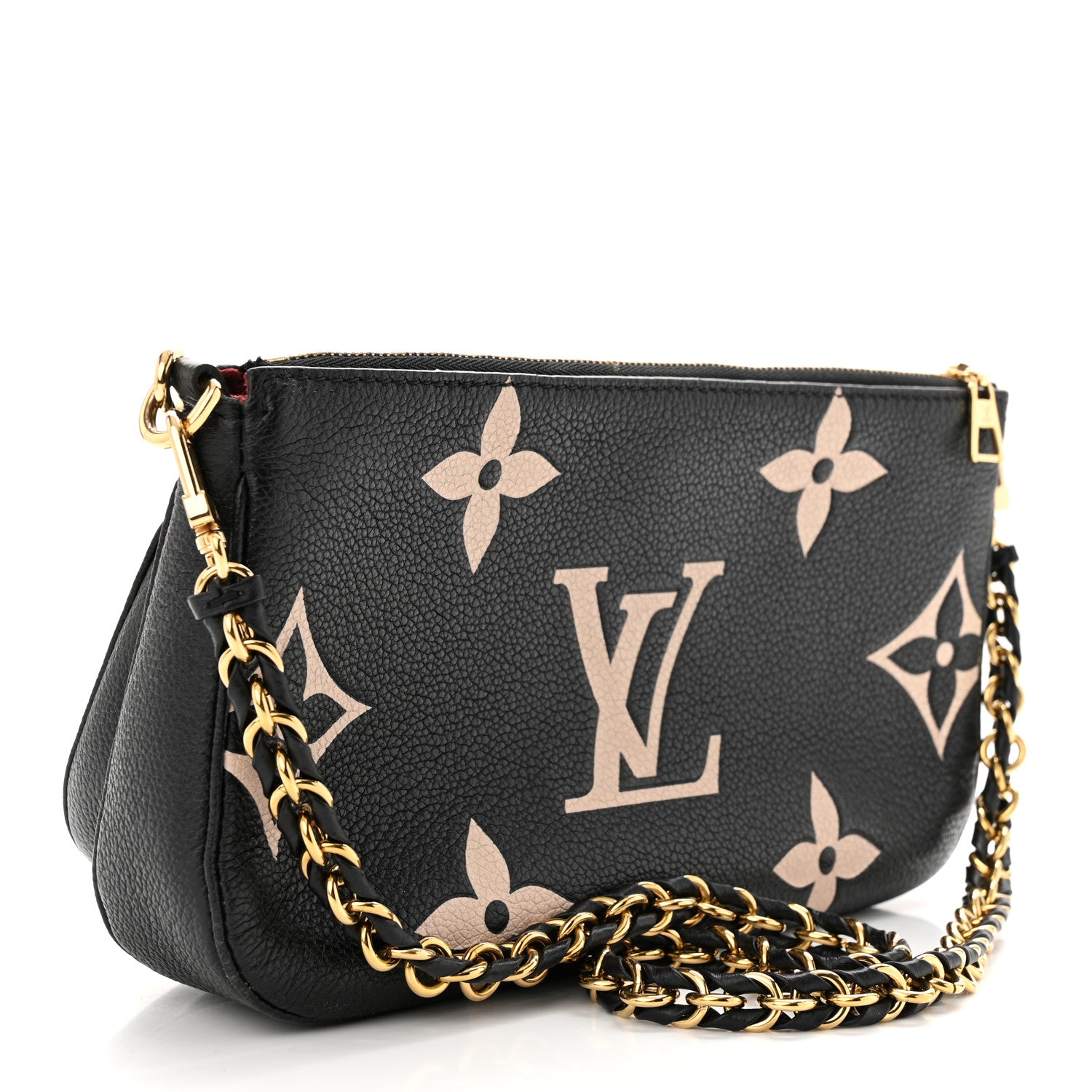 Louis Vuitton Empreinte Monogram Giant Multi Pochette Accessories Black Beige 3 of 11