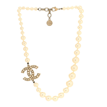 Chanel Pearl CC 100th Anniversary Necklace Light Gold 3 of 5