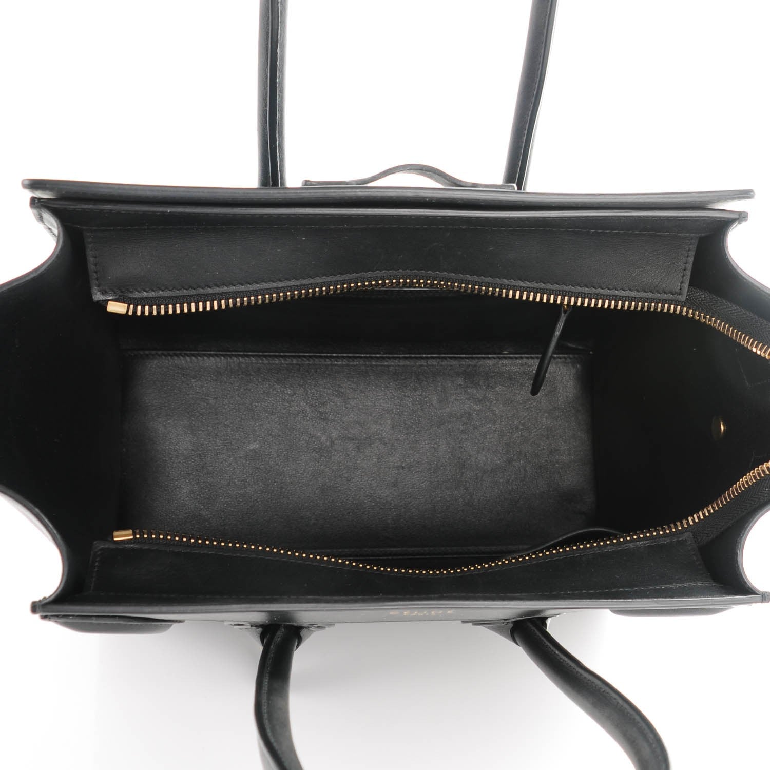 Celine Smooth Calfskin Micro Luggage Black 5 of 7