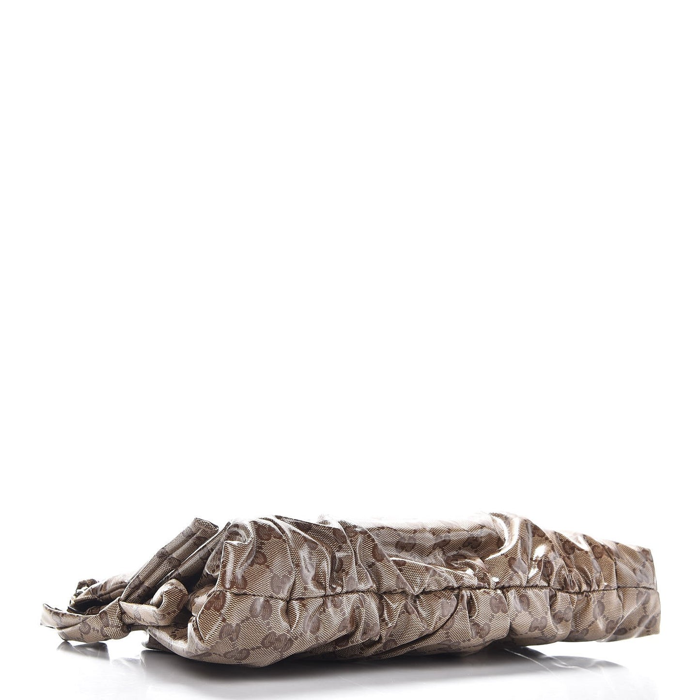 Crystal Monogram Large Hysteria Clutch Brown