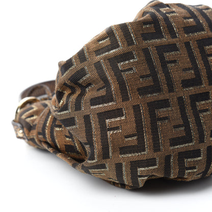 Fendi Zucca Vitello Mini Chef Hobo Tobacco Oro Moro 6 of 11