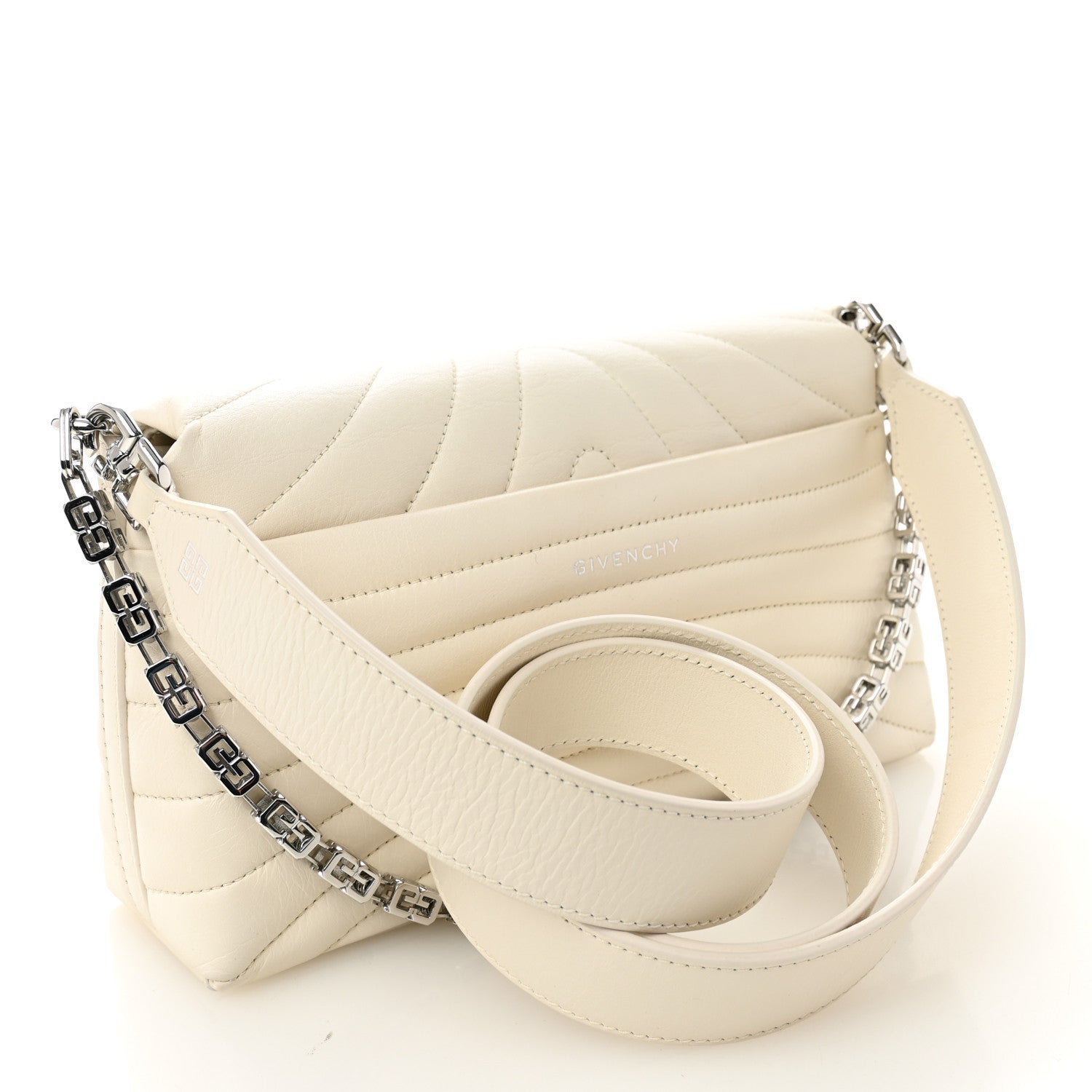 Givenchy Calfskin Quilted Small 4G Shoulder Bag Ivory 3 of 10