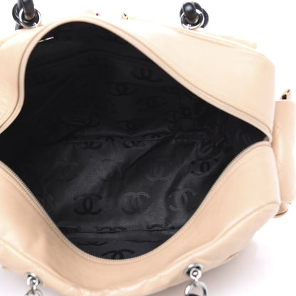 Chanel Calfskin Quilted Large Cambon Multipocket Reporter Beige Black 4 of 15