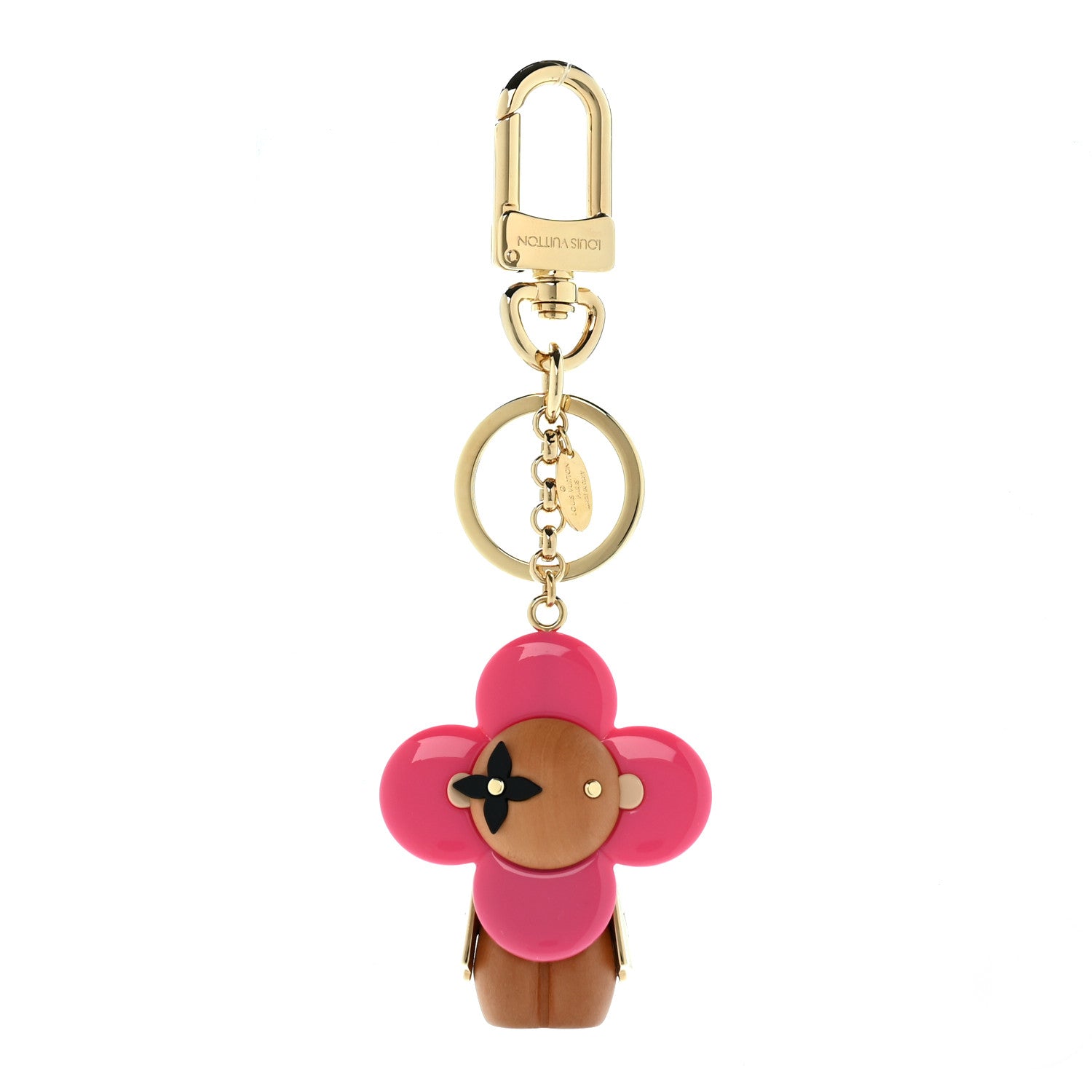 Louis Vuitton Resin Wood Vivienne Bag Charm Pink 1 of 6