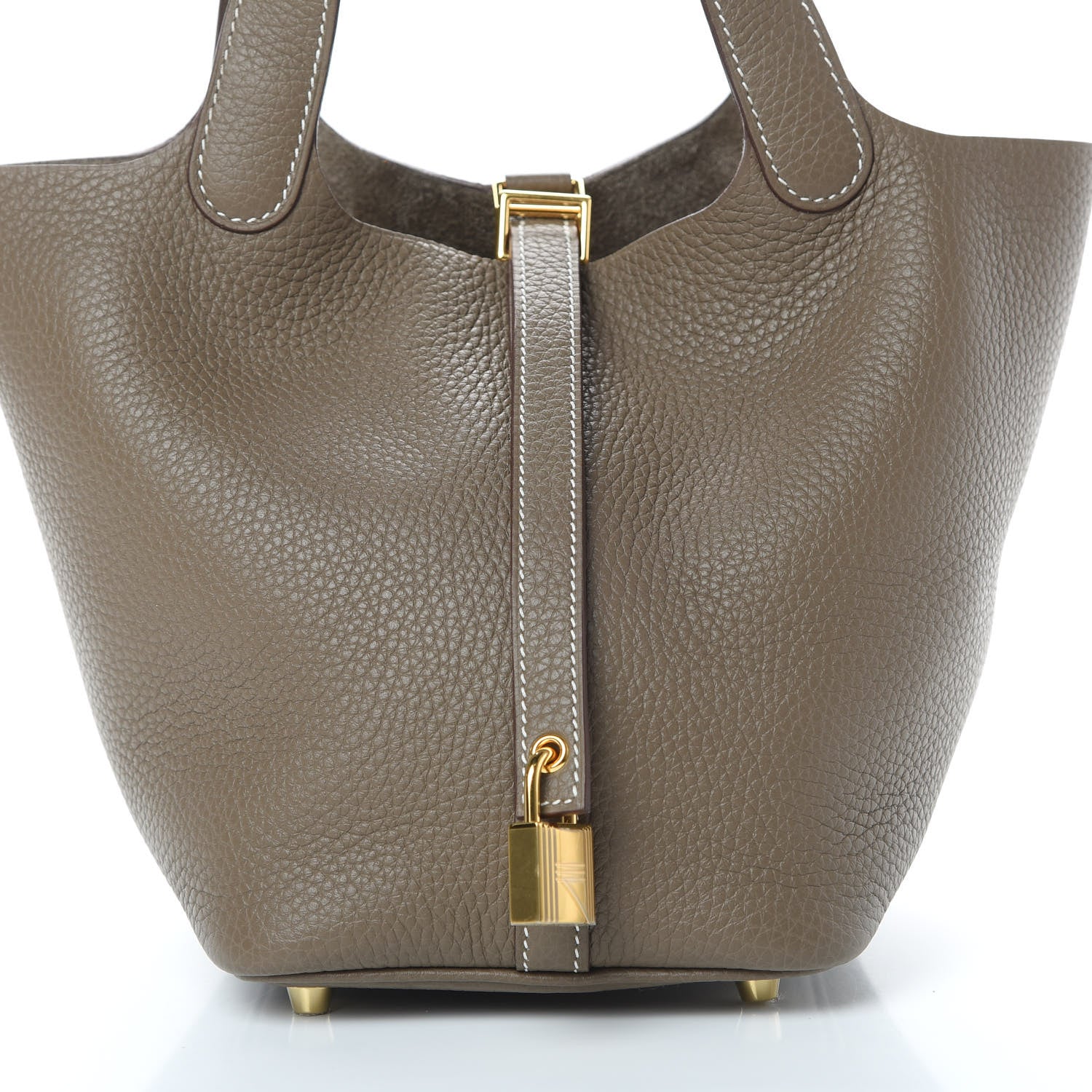 Hermes Taurillon Clemence Picotin Lock 18 PM Etoupe 8 of 10