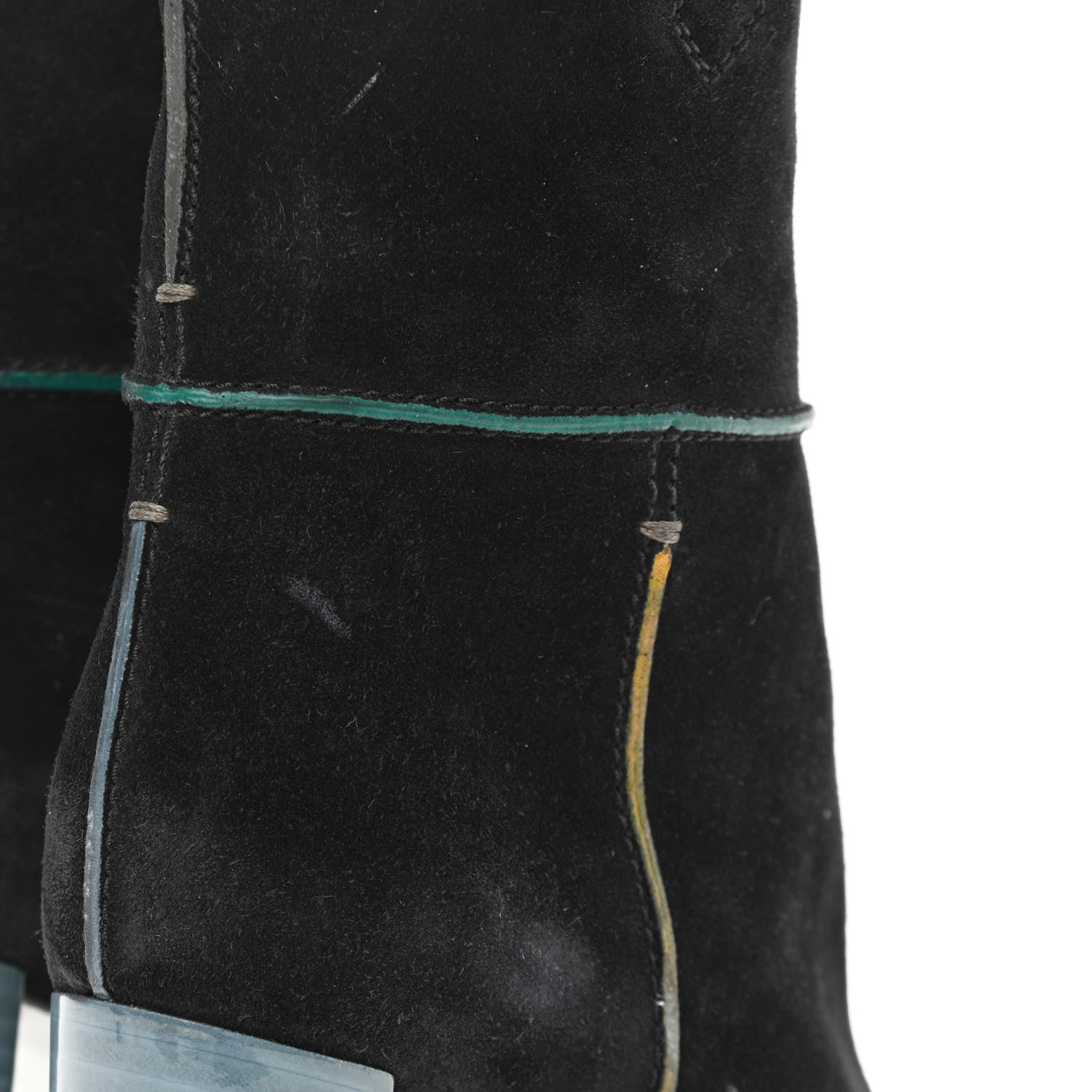 Fendi Suede Ankle Boots 36 Black Multicolor 7 of 11