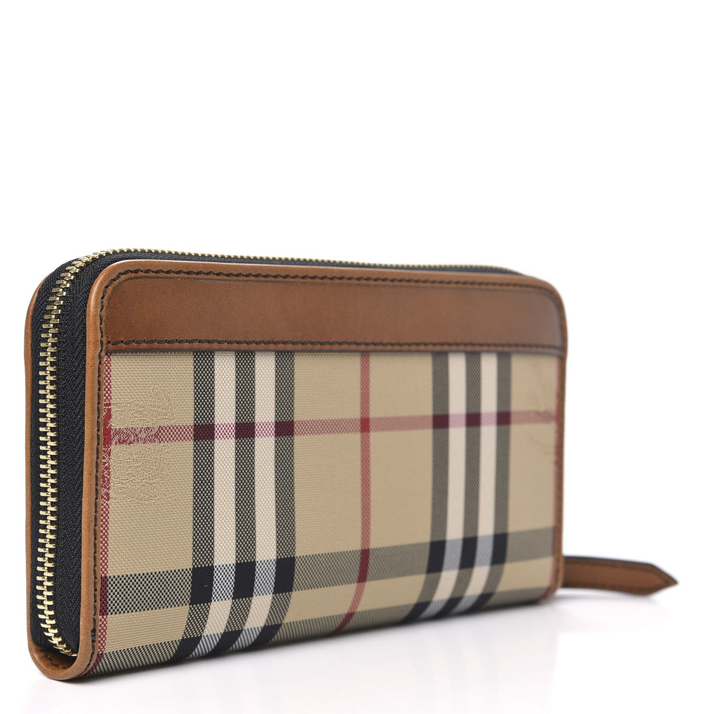 Horseferry Check Zip Around Wallet Brown