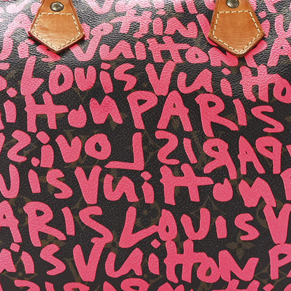 Louis Vuitton Monogram Graffiti Speedy 30 Fuchsia 9 of 12