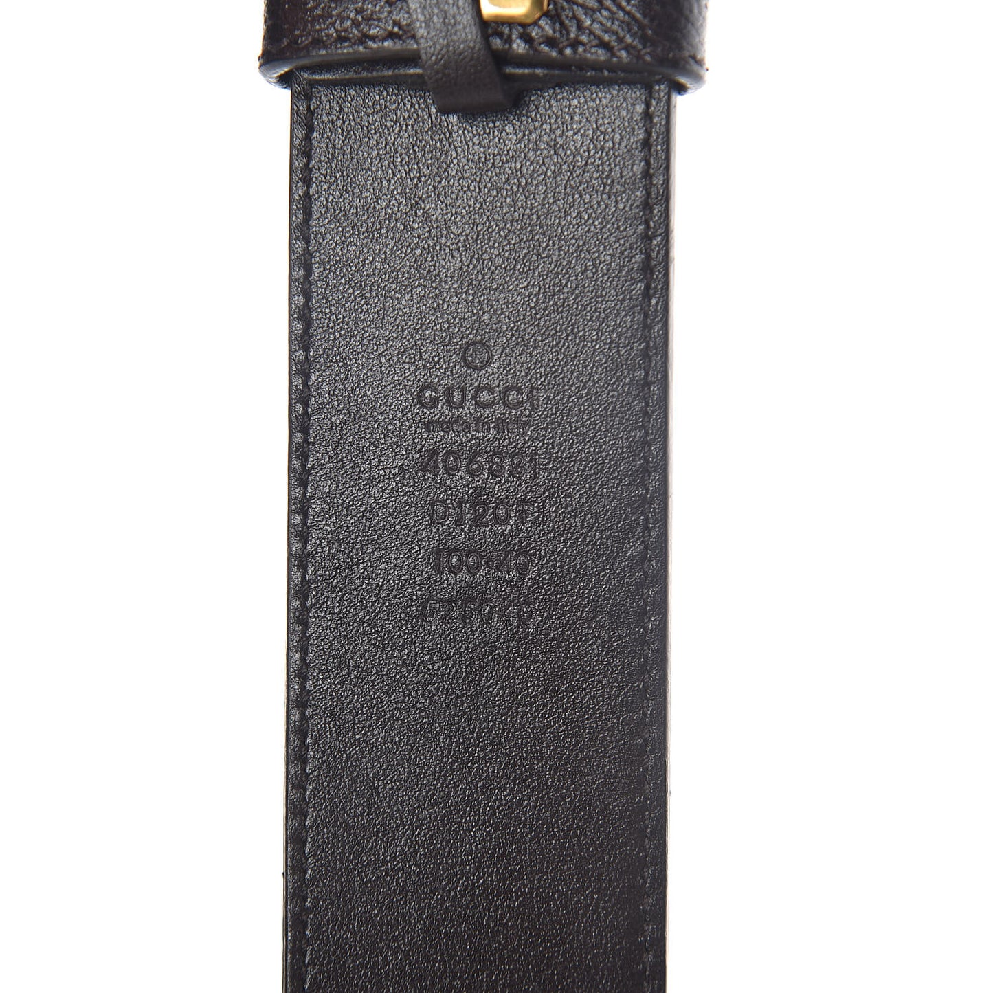 Textured Dollar Calfskin Double G 40mm Belt 100 40 Dark Cocoa
