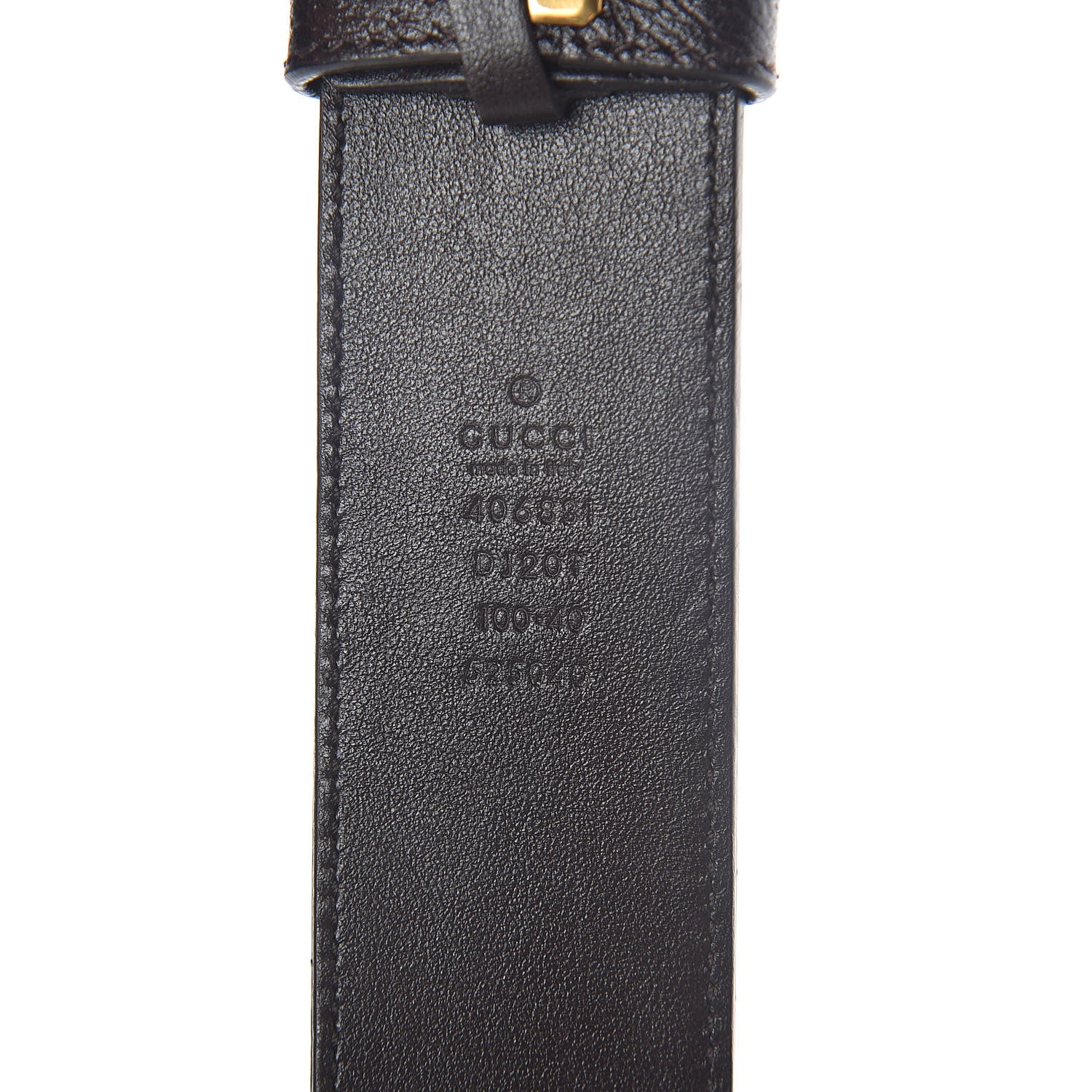 Gucci Textured Dollar Calfskin Double G 40mm Belt 100 40 Dark Cocoa 6 of 6