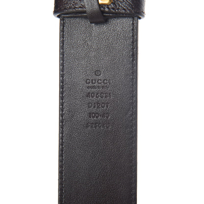 Gucci Textured Dollar Calfskin Double G 40mm Belt 100 40 Dark Cocoa 6 of 6