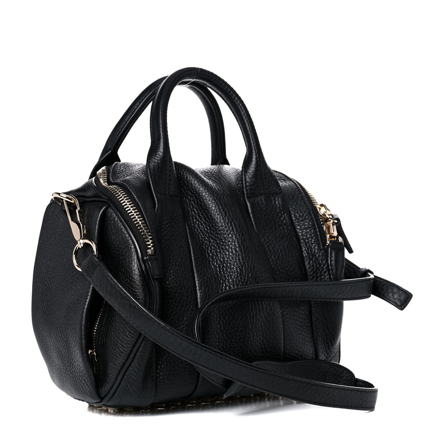 Alexander Wang Pebbled Lambskin Mini Rockie Black Pale Gold Hardware 2 of 8