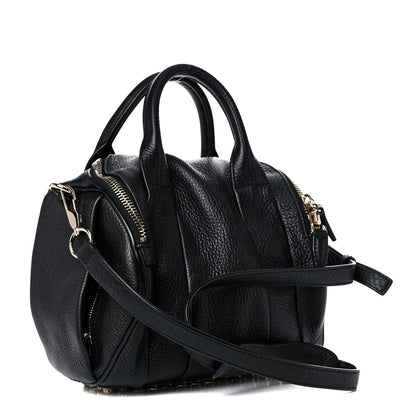Alexander Wang Pebbled Lambskin Mini Rockie Black Pale Gold Hardware 2 of 8