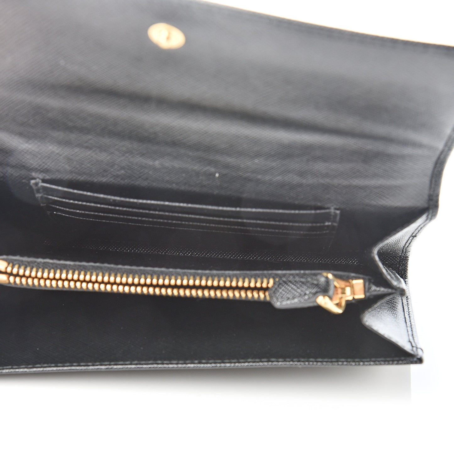 Saffiano Metal Wristlet Black