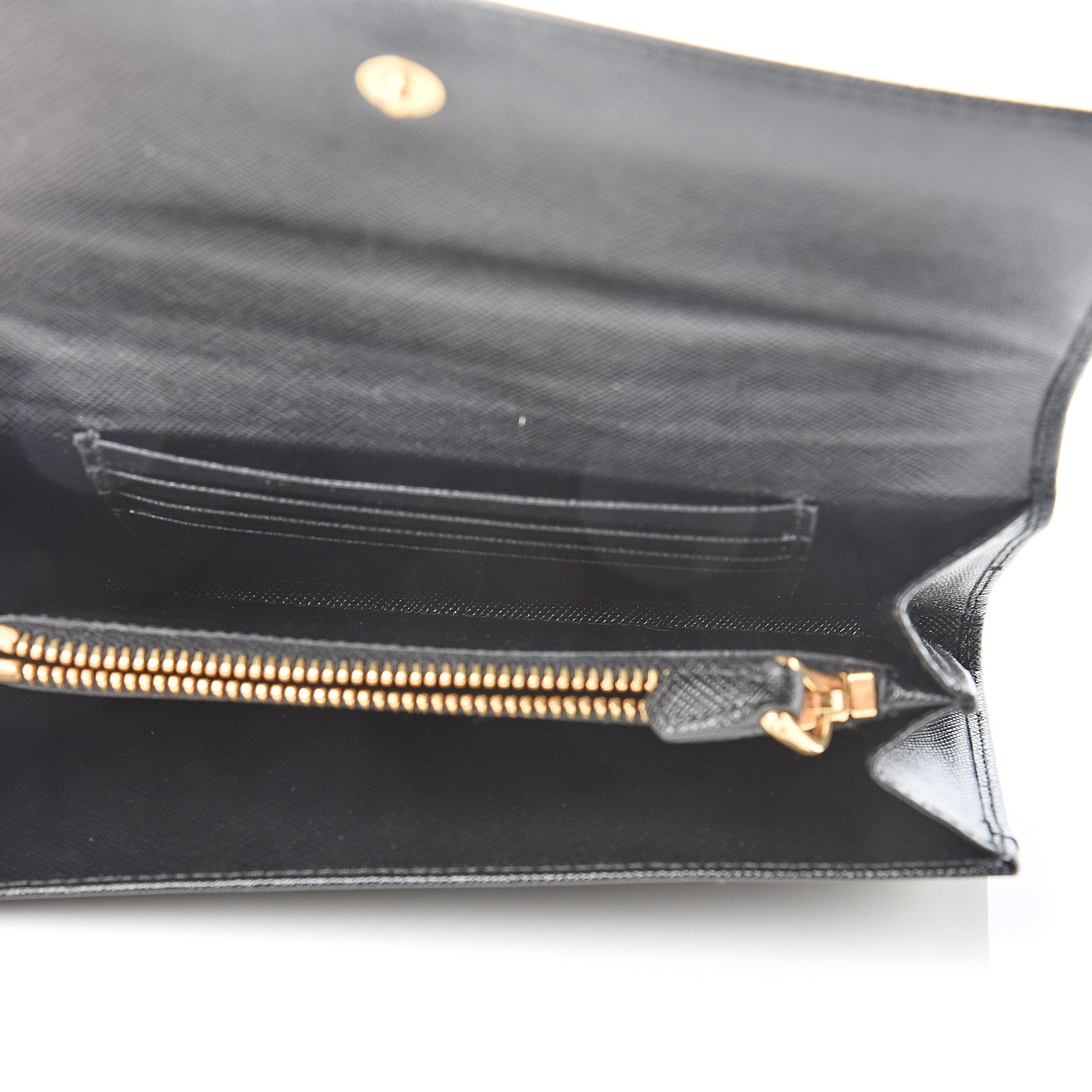 Prada Saffiano Metal Wristlet Black 5 of 9