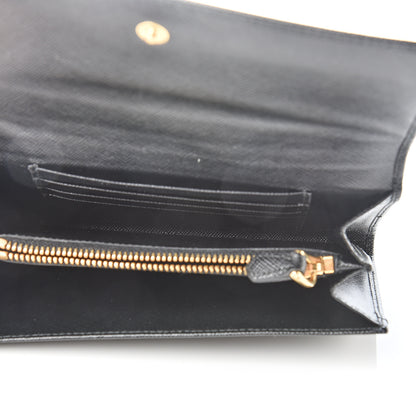 Prada Saffiano Metal Wristlet Black 5 of 9