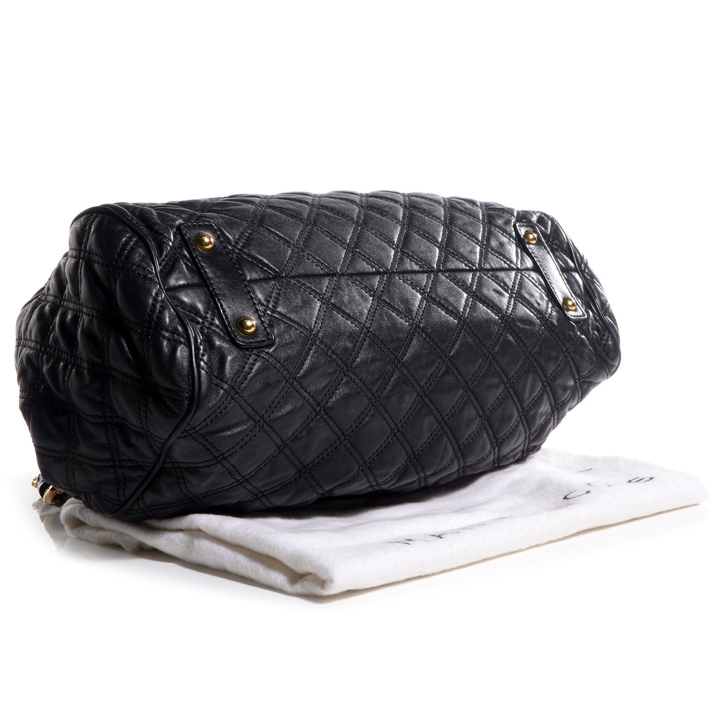 Quilted Leather Stam Black
